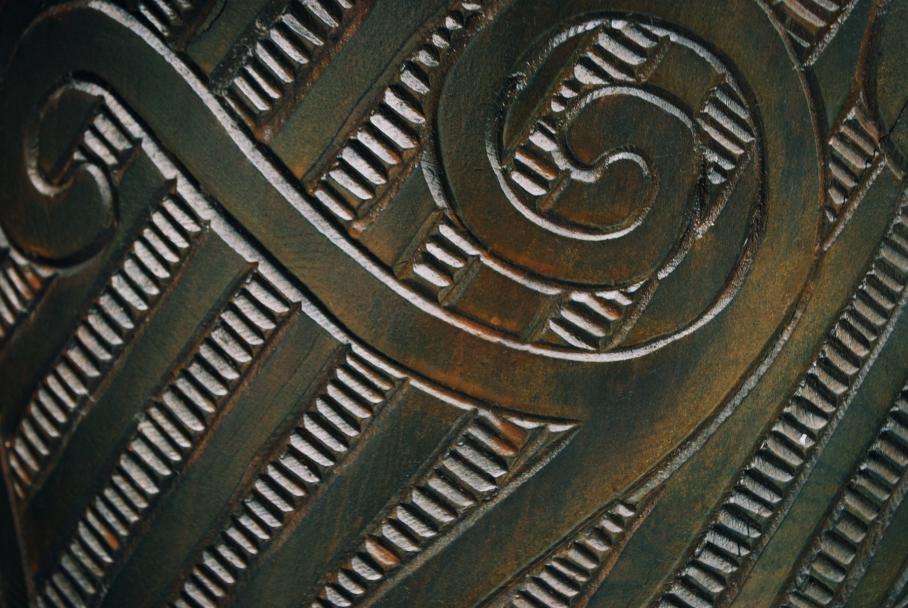 Close-Up of a Maori Statue