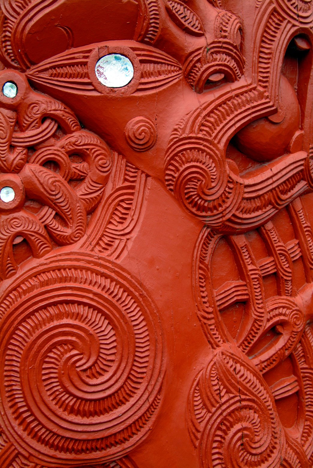 Maori carving detail,  New Zealand